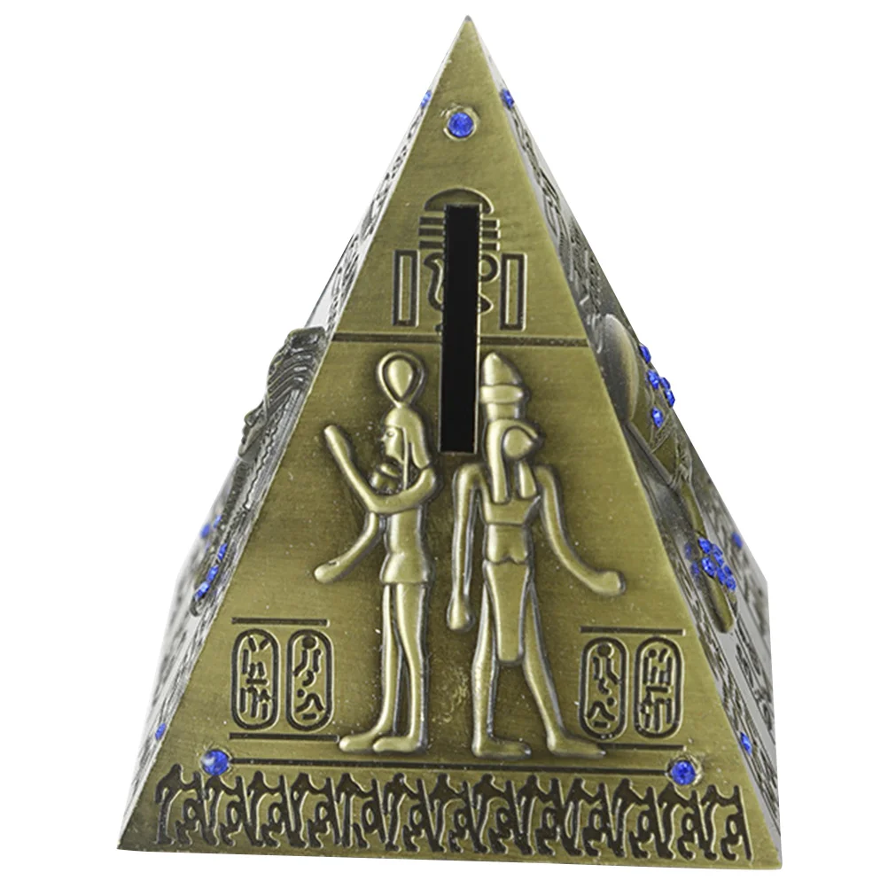 

Ancient Egyptian Pyramid Piggy Bank House Decorations Home Showpiece Ornament