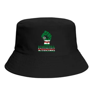 STRONG ICHKERIA FLAG Republic Of Chechnya Chechen Bucket Hat Polyester Men Unisex Fisherman Hat Customized Fashion Journey Caps