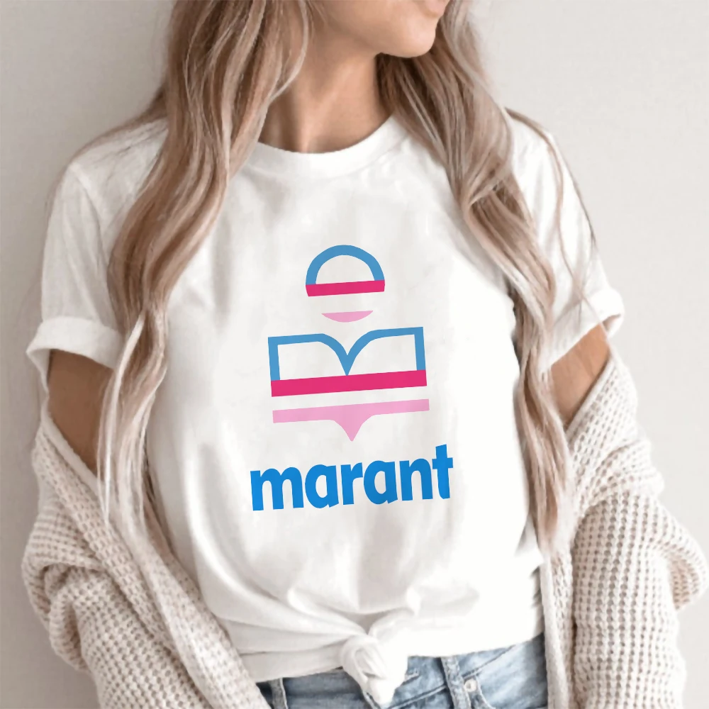 

New Summer Marant T-Shirt Women Oversized Cotton Harajuku T Shirt O-neck Femme Causal Tshirts Fashion Brand Loose Tee