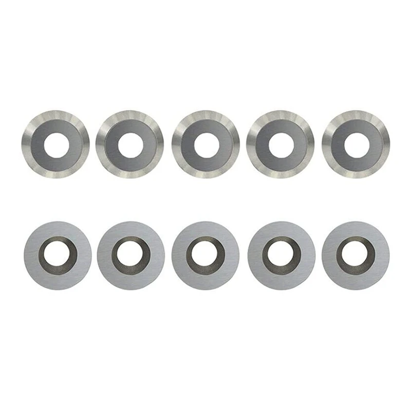 

10Pcs 15Mm Round Carbide Inserts Cutters Knifes Indexable With 30 Degree Cutting Angle Wood Turning Lathe Holder Tool