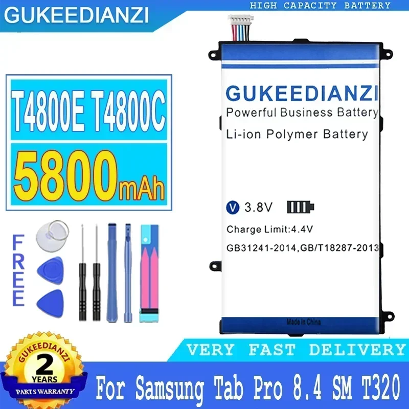 Аккумулятор 4000 мАч для Samsung Galaxy Tab Pro 5800 T4800E T4800C 8 4 дюйма SM-T321 T325 T320 T321 SM-T325 SM-T320