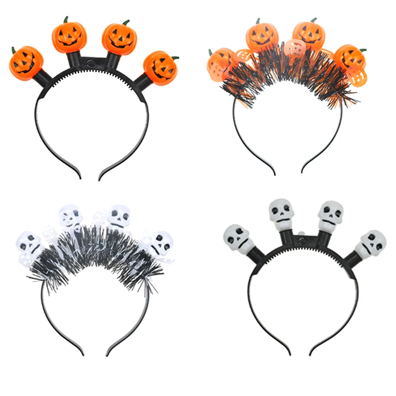 Светящаяся повязка на голову в виде тыквы Хэллоуин фестиваль призраков тыква