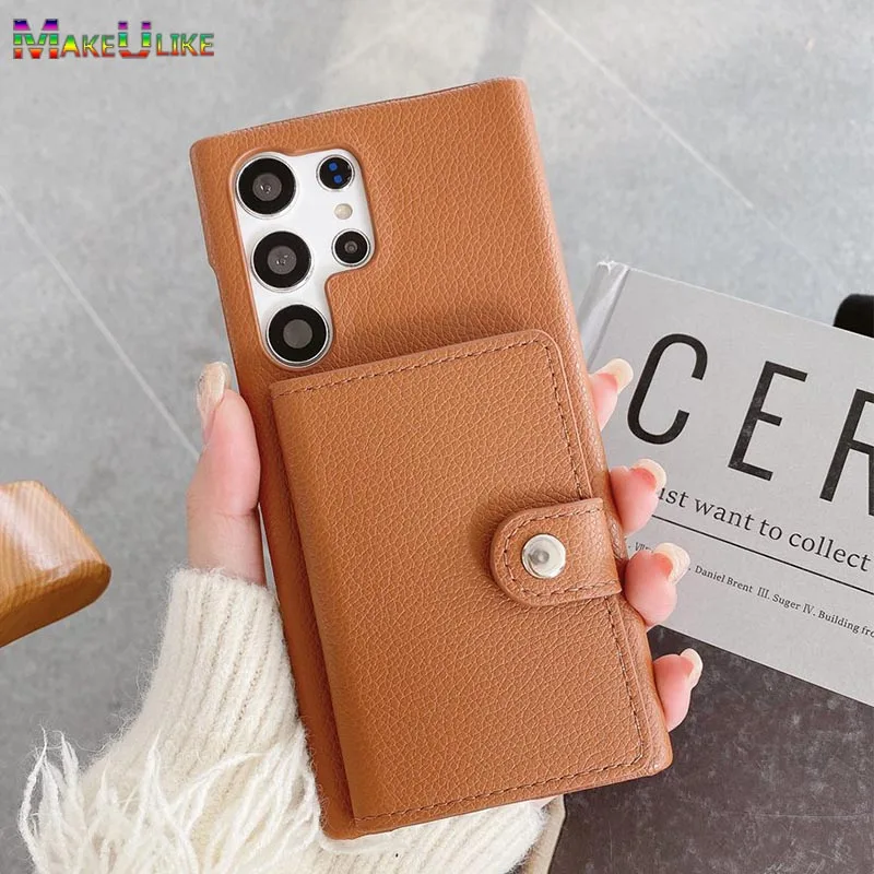 

Card Slot Case for Samsung Galaxy S23 S22 S21 S20 Ultra S10 S9 S8 Plus S10E Case Leather Shockproof Phone Bag Wallet Cover