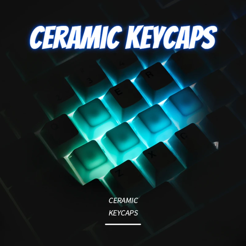 

Original Ceramic Keycaps Smooth Glaze Evenly Translucent Key Caps for Mechanical Keyboard R1 R2 R4 Height for Mx Cherry Profile