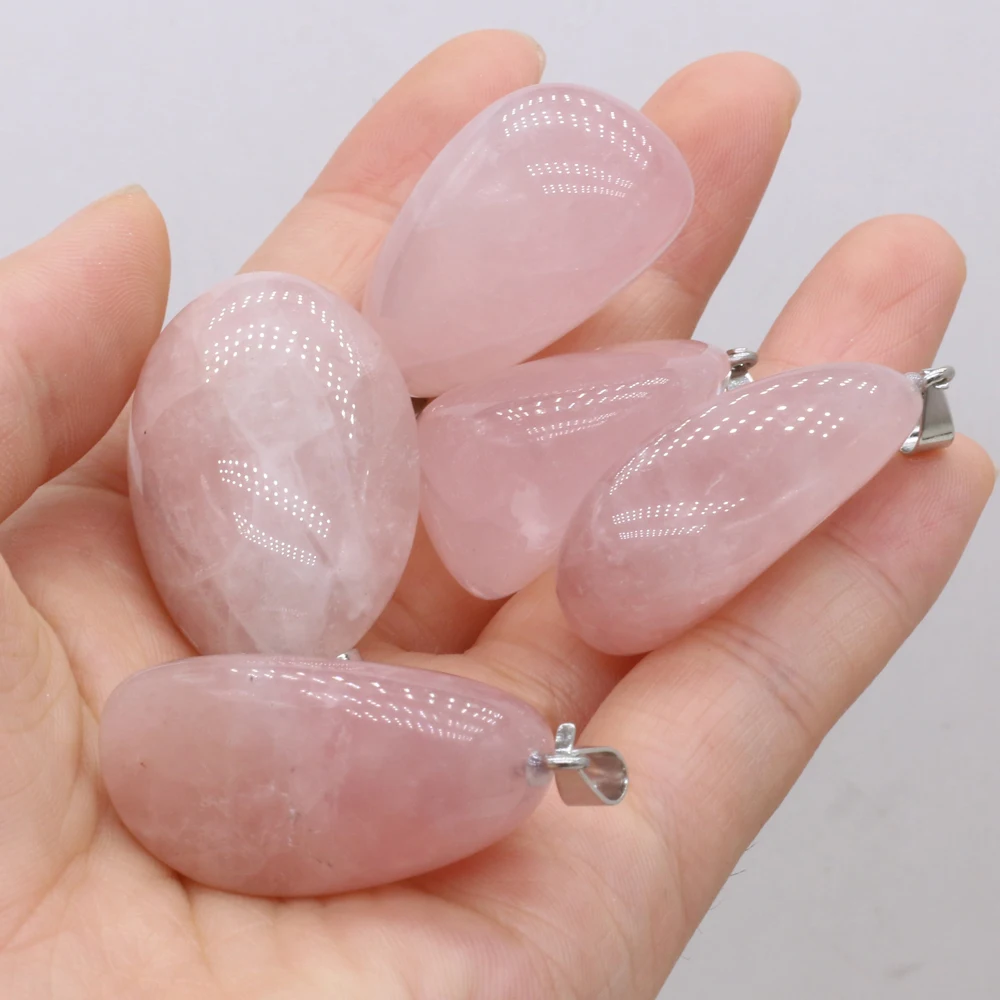 Лидер продаж подвеска из розового кварца поделки ручной работы ожерелье с