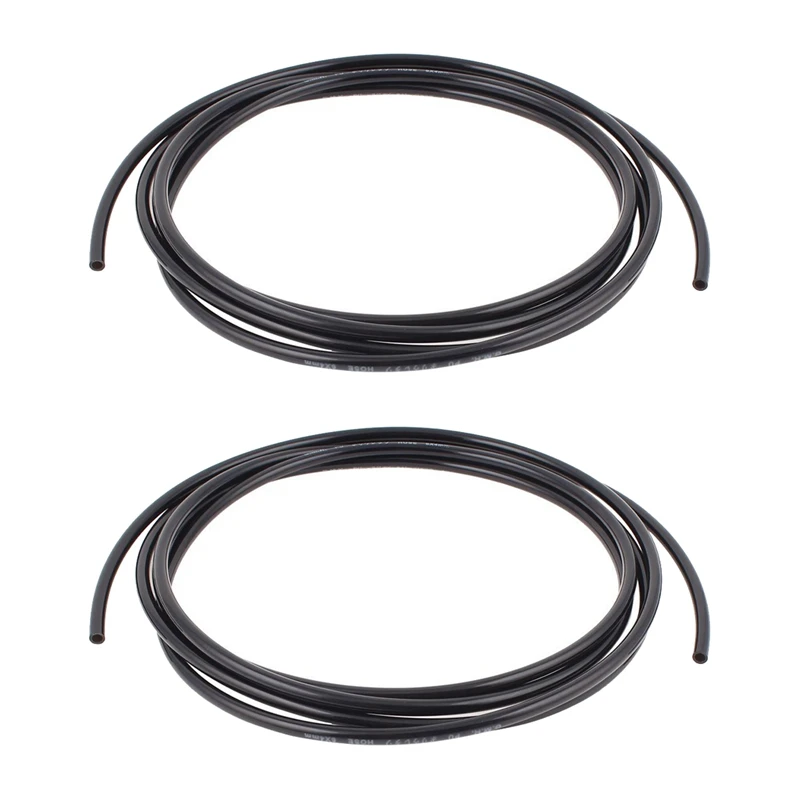 

2Pcs 6Mm X 4Mm Pneumatic Air Compressor PU Hose Pipe 3 Meters Black