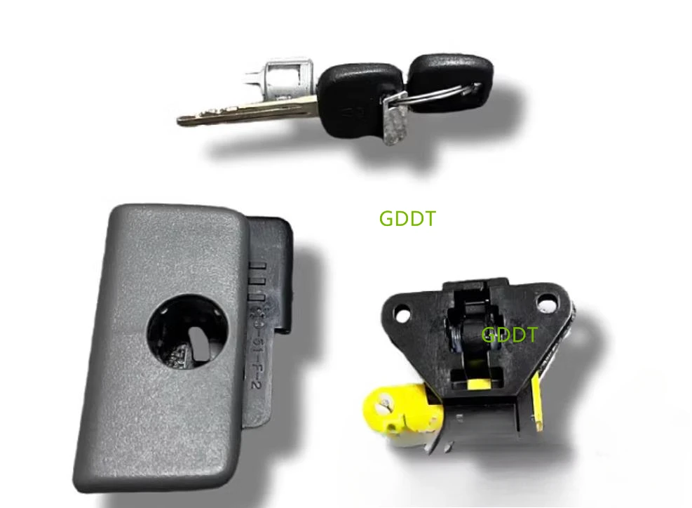 Фото Цельный замок для перчаточного ящика для Land Cruiser Prado 120 2003-2009, замок для ящика для инструментов для LC120, замок для перчаточного ящика в сборе, бежевый или серый №5