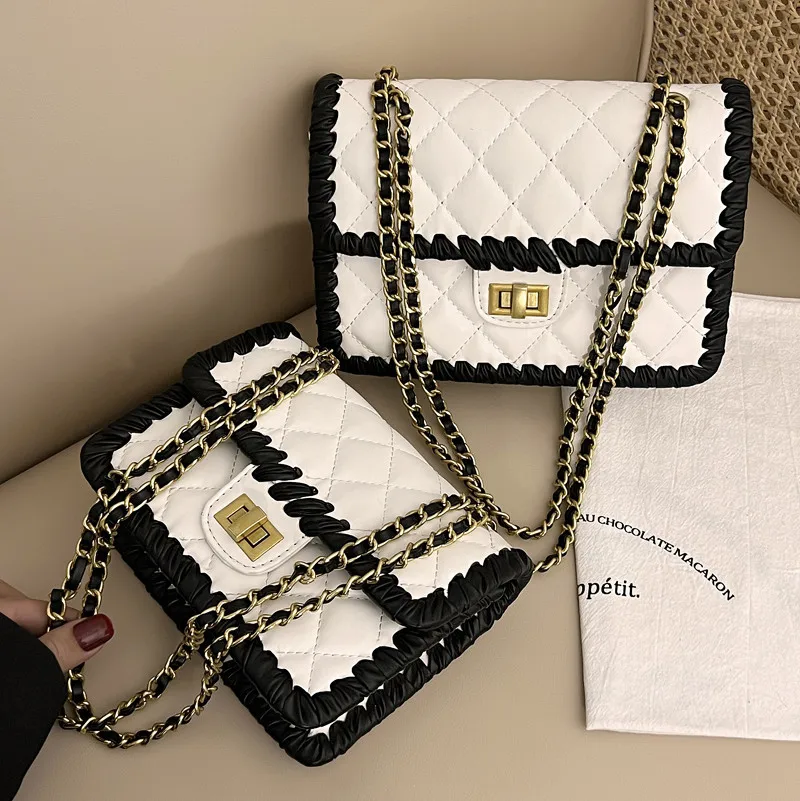 

Hand-woven2022spring and Summer Fashion Ladies' New High-quality Niche Rhombus Chain Bag All-match Single-shoulder Messenger Bag