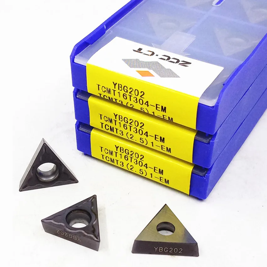 TCMT16T304-EM YBG202/TCMT16T308-EM YBG202/TCMT16T312-EM YBG202 TCMT32.51 TCMT32.52 TCMT32.53 ZCC.CT CNC carbide insert 10pcs/box