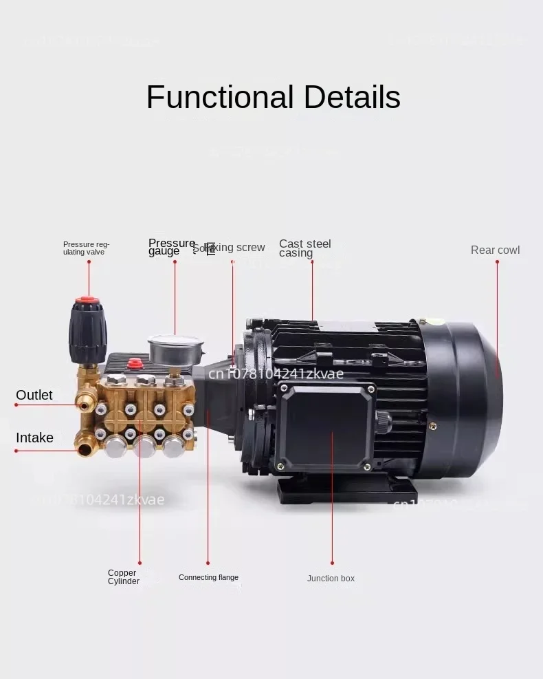 1 6-1 8 кВт 80-100 бар 10 л/мин QL-390 триплексный плунжерный насос с латунным покрытием