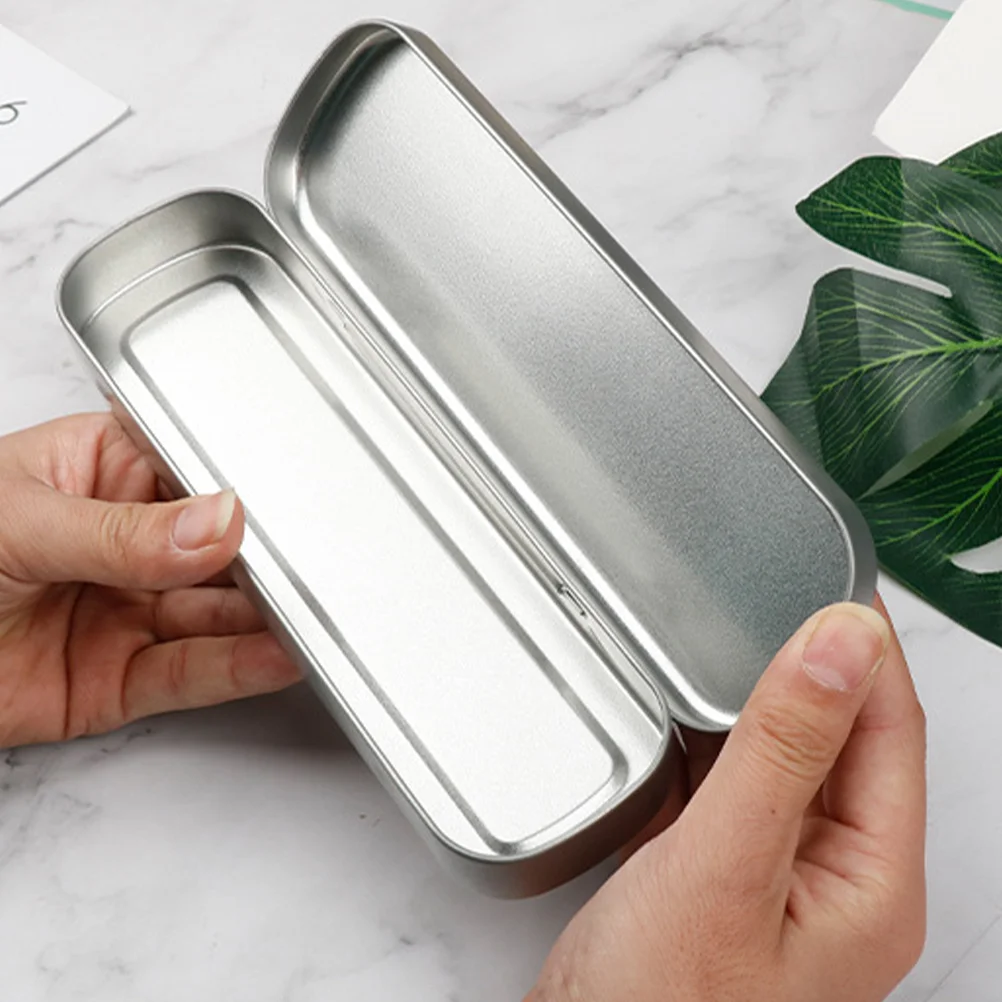 

3pcs Metal Case Student Box Pen Carrying Box Pen Container