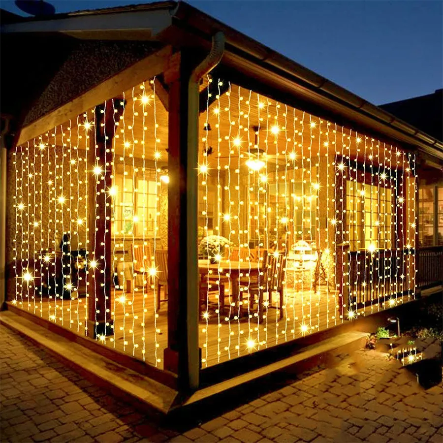Новинка 2023 года 3*3 м 3*2 светодиодные занавески сказочные гирлянды уличные