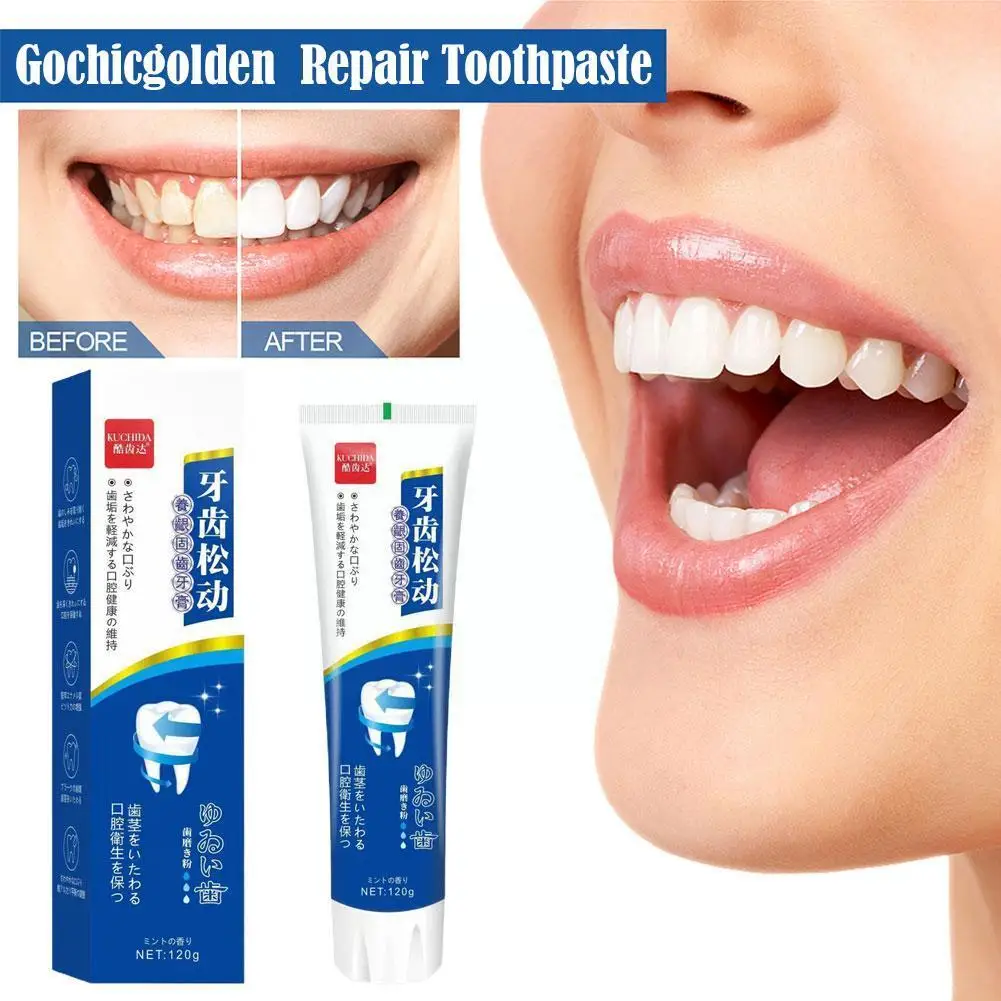 

Gochicgolden Repair Toothpaste Removes Stains Teeth Whitening Teeth Care Repair Breath Product Fresh Oral Mousse Hygiene U1U8