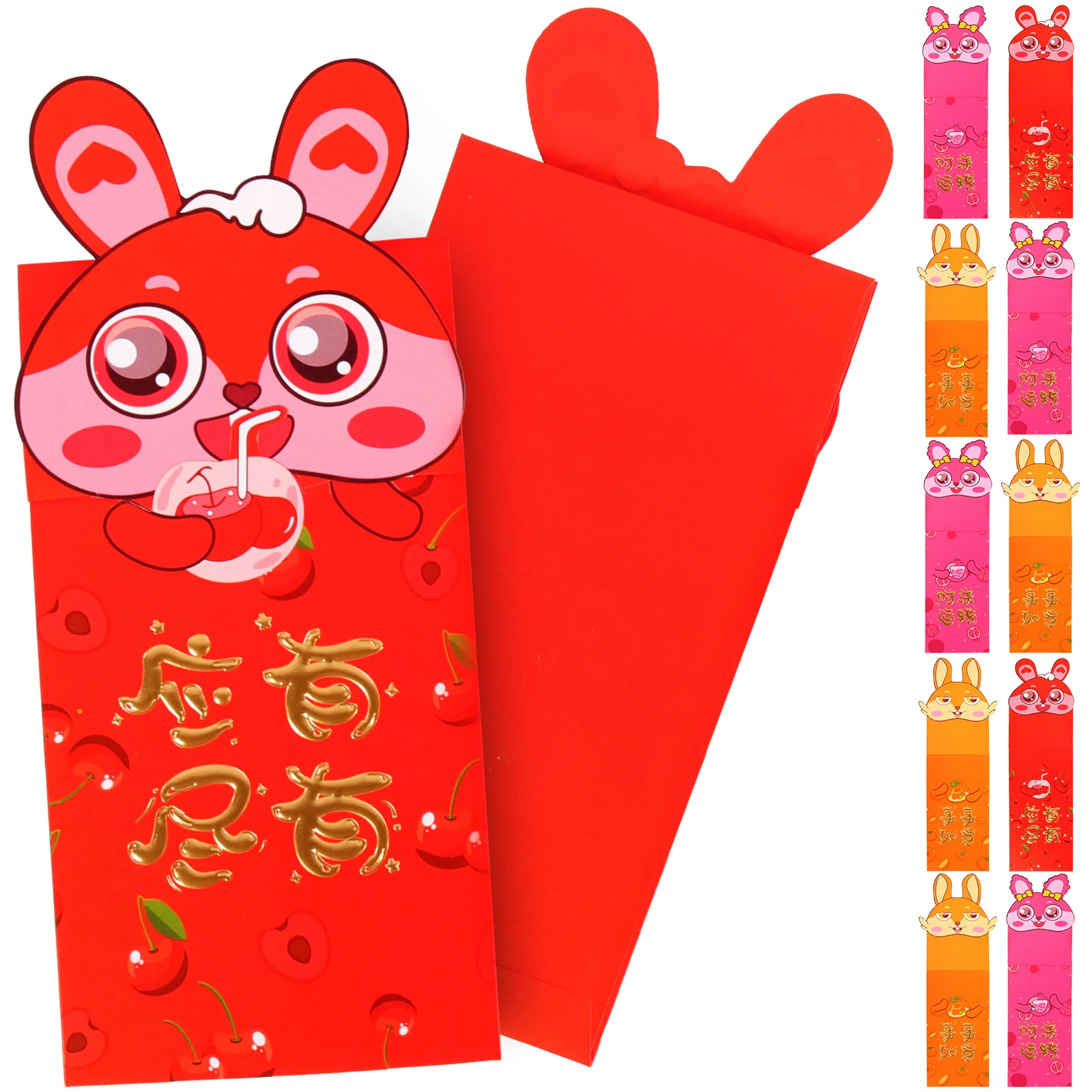 

Красный год, кролик, зайчик, оболочка, праздничная бумага со знаками Зодиака, Весенняя удача, Бао, хунгуань, сумочка