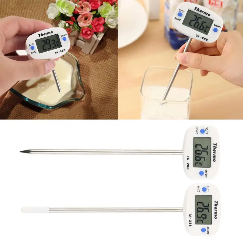 

Электронный термометр для барбекю и мяса, поворотный цифровой прибор для измерения температуры еды, для духовки, молока, воды, масла, кухни