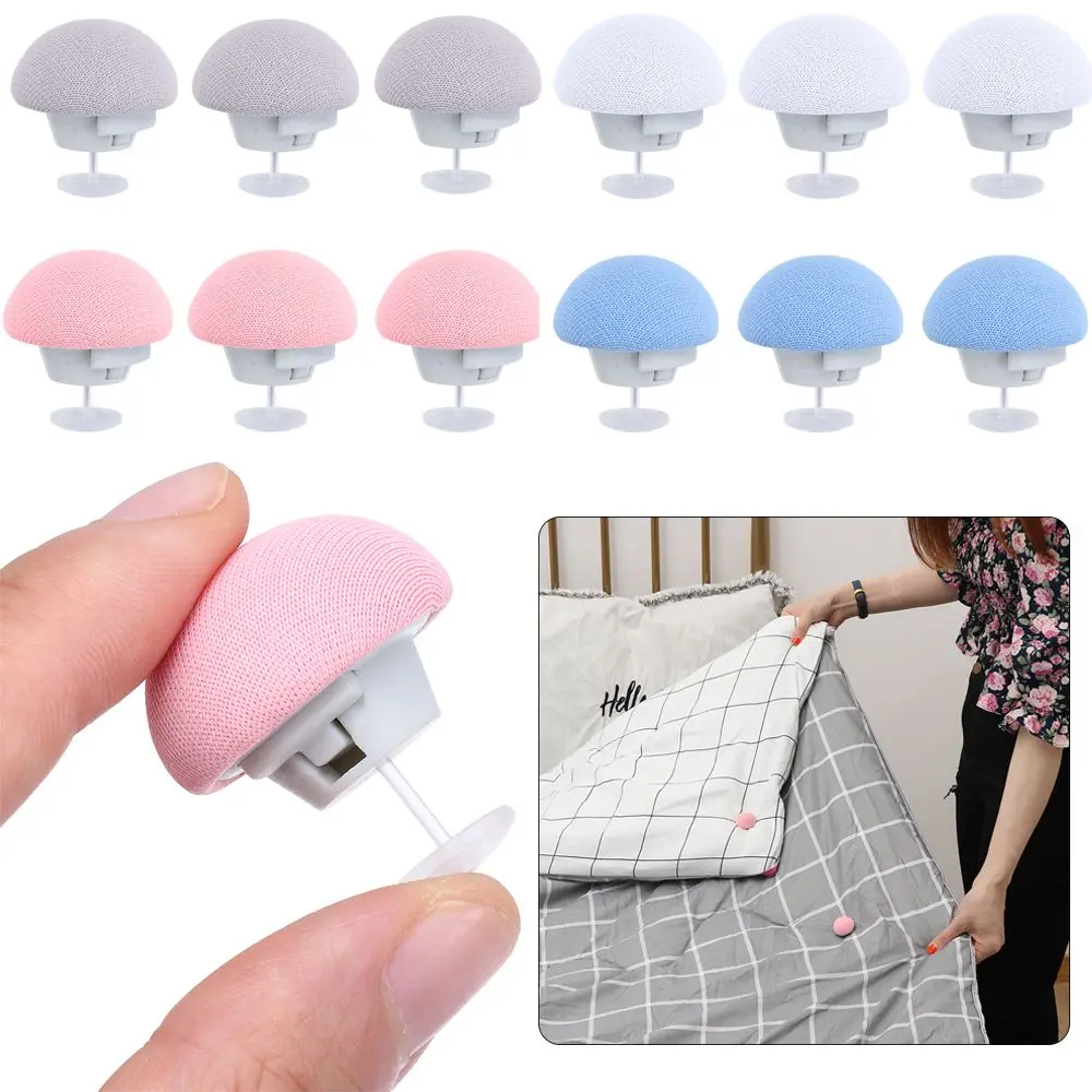 

10pcs Mushroom Quilt Holder Non-slip Blanket Clip Unlock Blankets Cover Fastener Clip Holder Plastic Needle Bed Sheet Holde New