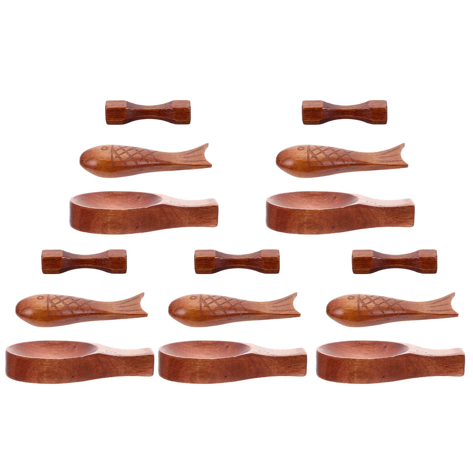 

15Pcs Creative Chopstick Rest Wooden Chopstick Stands Useful Sauce Dish
