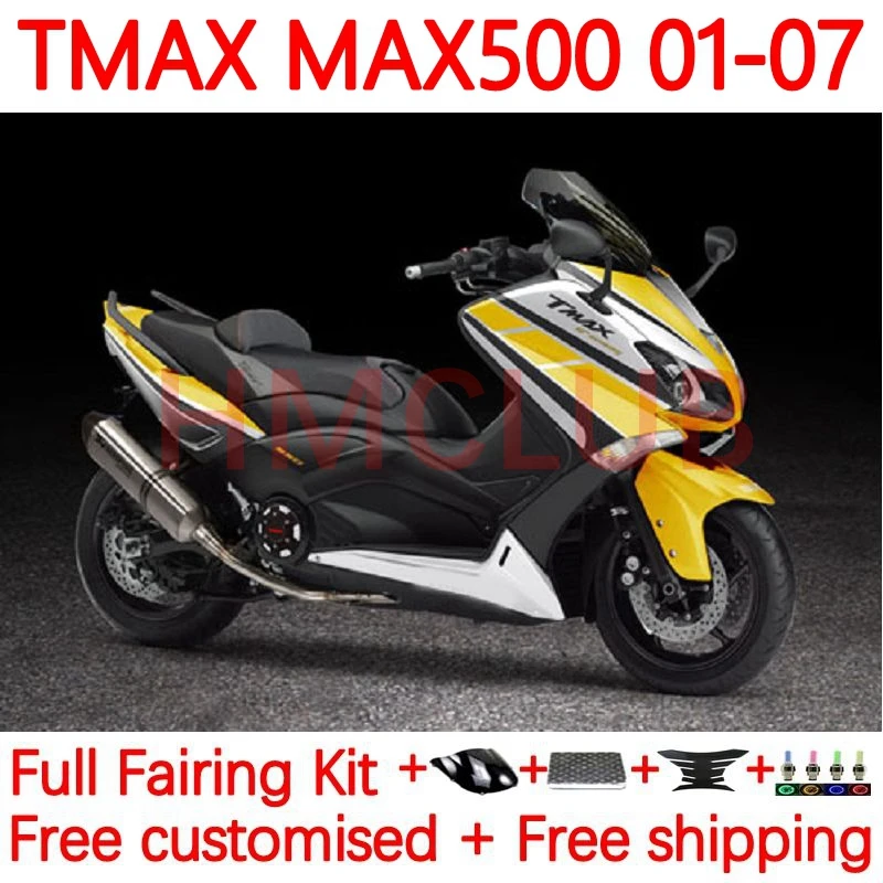 

Флейта желтого цвета для YAMAHA MAX500 TMAX XP500 MAX 500 T TMAX500 2001 2002 2003 2005 2006 2007 обтекатель 48No.64