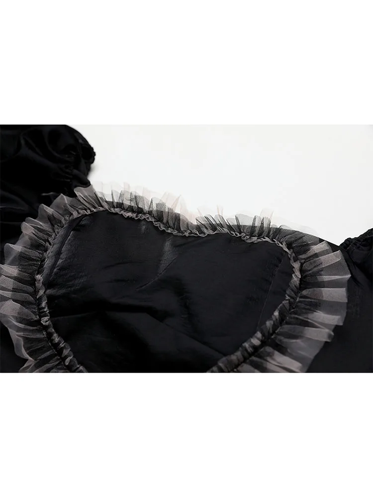 Женское кружевное платье с пышными рукавами Love винтажное бальное высокой талией