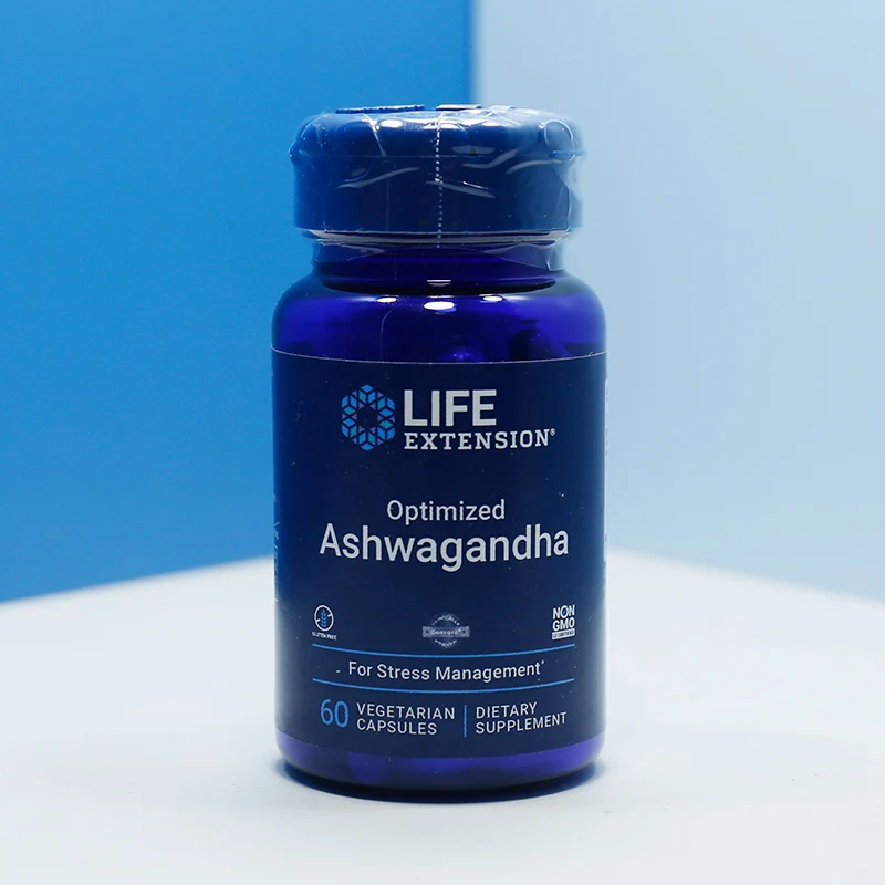 USA Life Extension Optimized Ashwagandha for Stress Management Vegetarian Capsules,Enhances Mental Energy and Concentration
