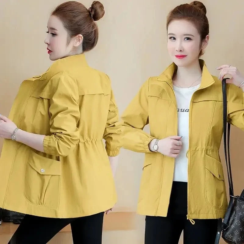 

2023mid-Length Slimming Trench Coat Women's Spring And Autumn Age Reducing Jacket New In Outerwears Elegant Female Overcoat
