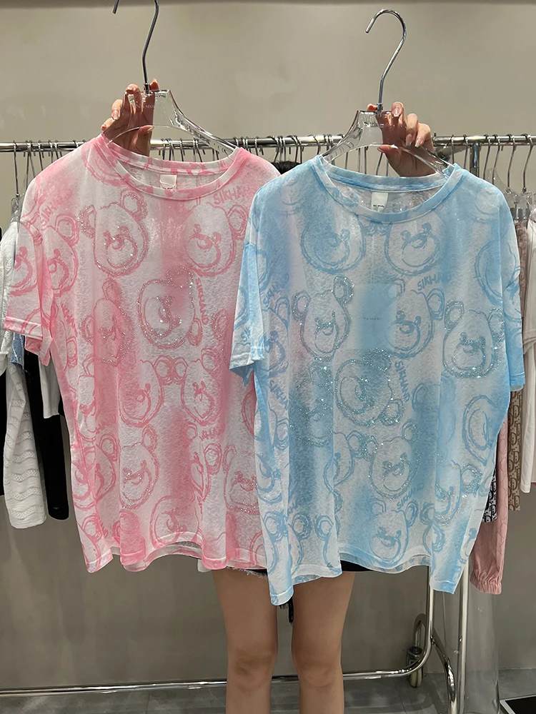 

Летняя женская футболка с коротким рукавом, с принтом