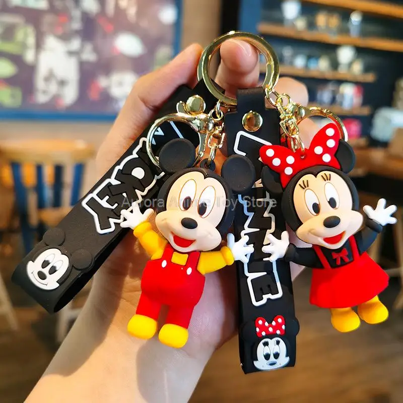 

Anime Kawaii Disney Keychains Bulk Wholesale Cartoon Mickey Mouse Minnie Figure Keychain Donald Duck Model Kid Toys Kids Gift