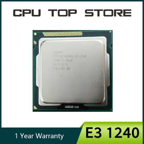 Б/у процессор Intel Xeon E3-1240 3,3 ГГц SR00K Quad-Core 8M Cache LGA 1155