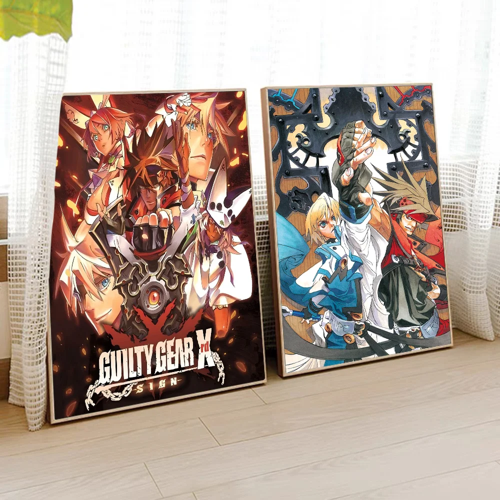 Guilty Gear Baiken Dizzy аниме постеры липкие белые бумажные наклейки DIY комната бар кафе