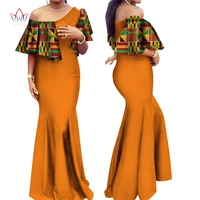 wholesale african prom dresses ladies long evening elegant bazin riche patchwork ruffles robe party floor length vestidos wy2541