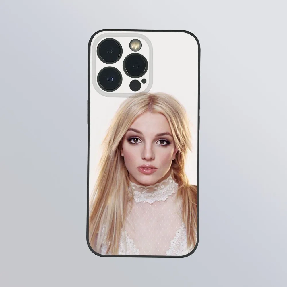 Чехол для телефона Singer B-Britney Spears iPhone 15 14 13 12 11 Pro Xs Max Mini XR X 7 8 Plus черный матовый