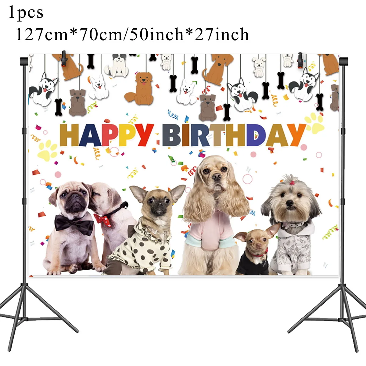 

2PCS Backdrop Banner For Birthday School College Home Dinning Anniversary Decoration Favor Baby Shower Birthday Party Supplies