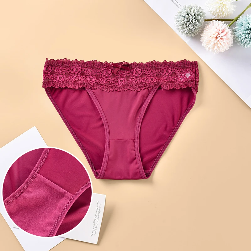 Кружевные женские трусики CINVIK дышащее нижнее белье сексуальные с низкой талией