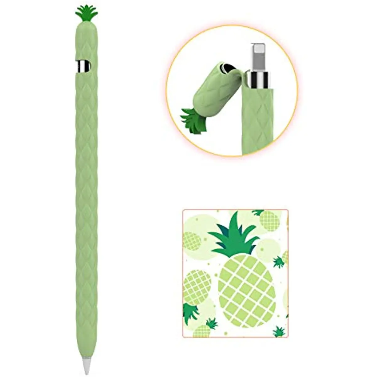 Case Sleeve Cute Fruit Design Silicone Soft Protective Cover Accessories Compatible With Pencil 1st Generation
