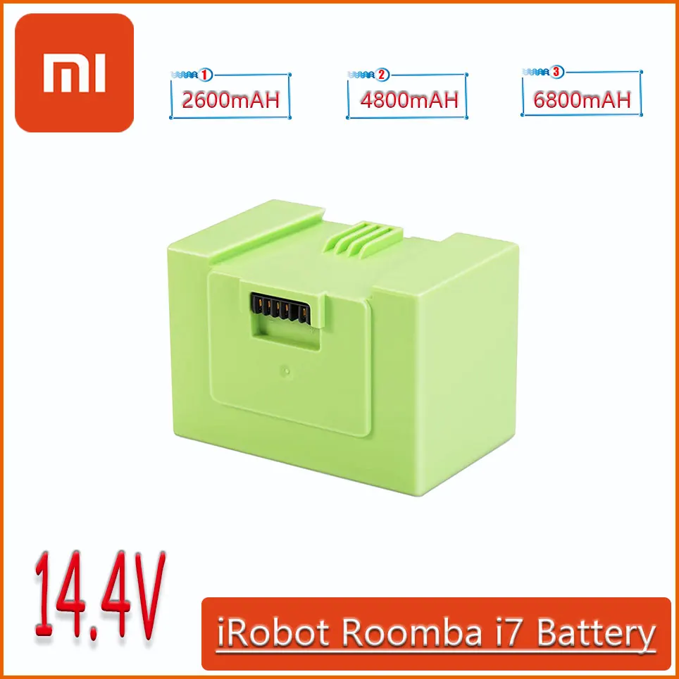 

4800mAh 14.4V i7 Battery Replacement for iRobot Roomba e and i Series i7+ e5 7150 7550 i3 3150 i3+ 3550 i4 4150 i4+ 4624864