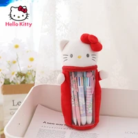 hello kitty plush pencil case pen holder girl boy melody transparent storage bag simple and popular
