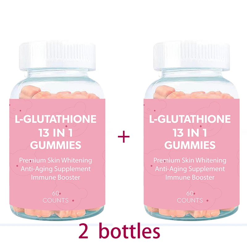 

2 bottles Whitening gummy freckle removing brightening skin tone antioxidant anti-aging liver protection vitamin VC agent