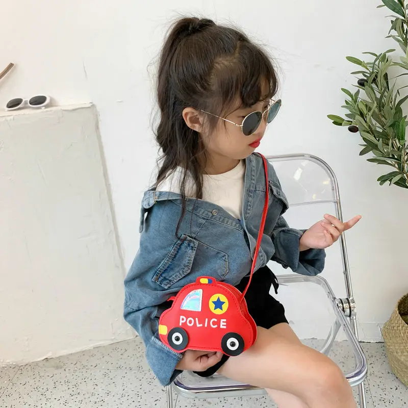Cartoon Car Coin Purse for Kids Baby Mini Shoulder Messenger Bag Boys Girls Accessories Handbags Cute Children's Crossbody Bags