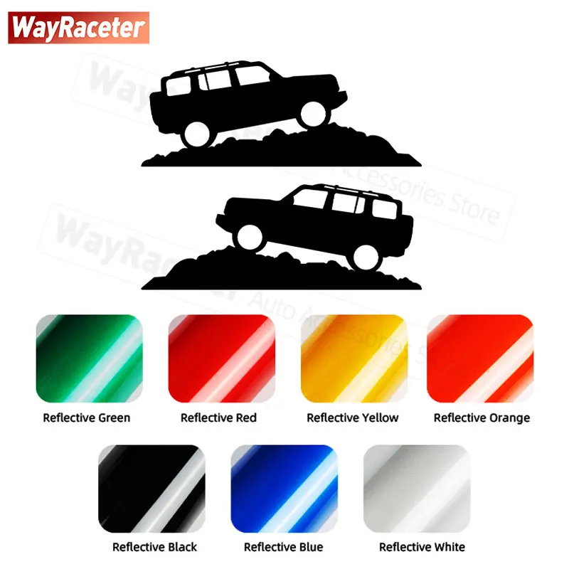 2 шт. креативные наклейки на окна автомобиля зеркало заднего вида отражающая