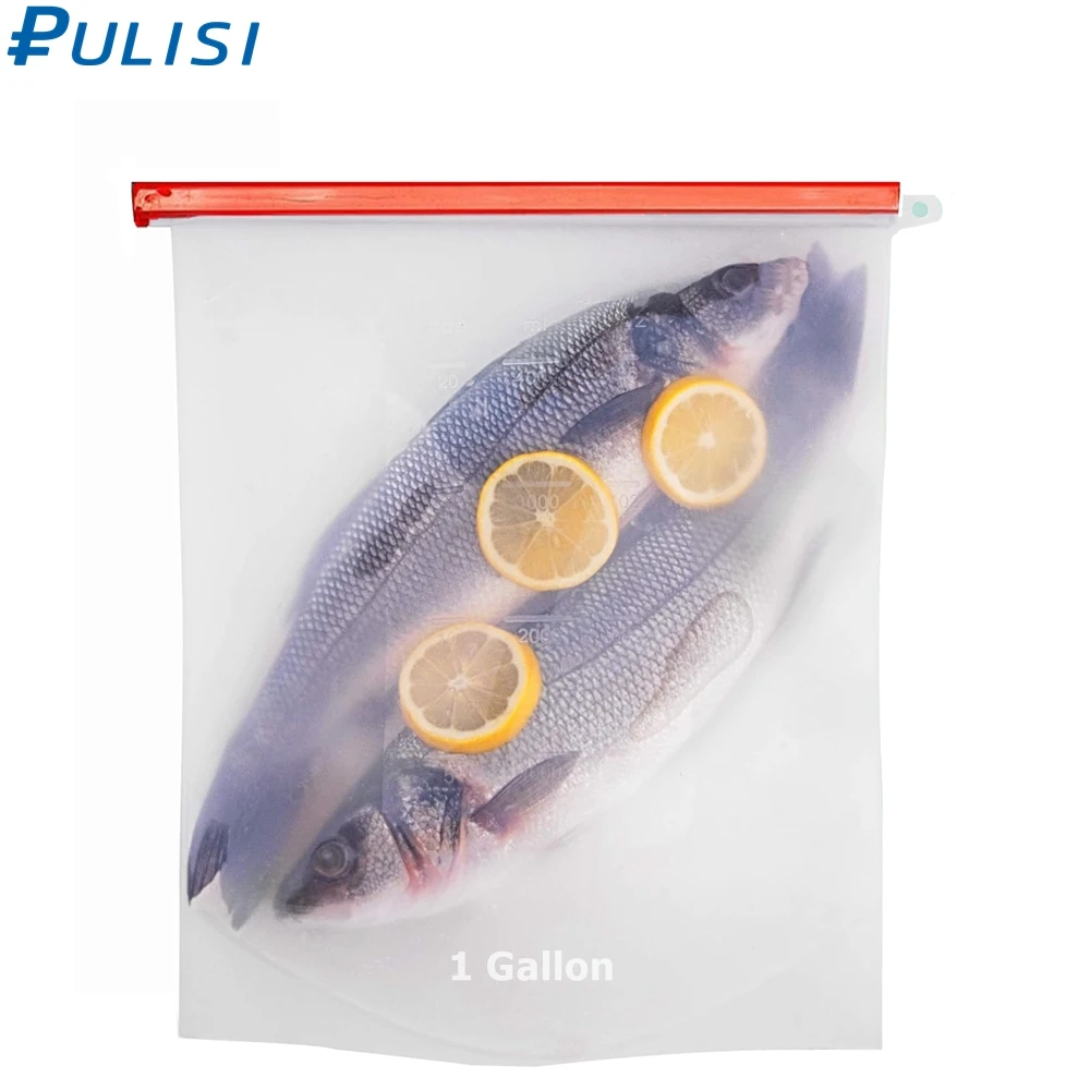 

4L Gallon Food Bag Reusable Food Storage Containers Sandwiches Bags Silicon Freezer Fresh Keeping Bag Grilled Chicken Fish Tools