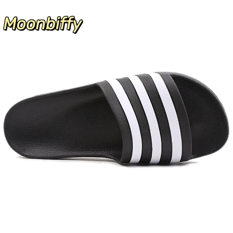 

Slippers Men's Summer New Casual Striped Beach Flip Flops Male Female Designer Shoes Indoor Couple Bathroom Sliders Big Size