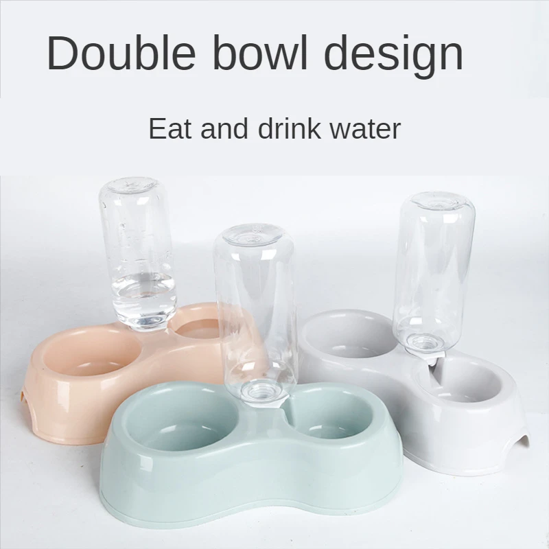 

Drinker for Cats Double Bowl Animals Bowls Drinking Puppies Drinkers Products Feeder Dog Plates Food Pet Pets Animal Dogs Goods