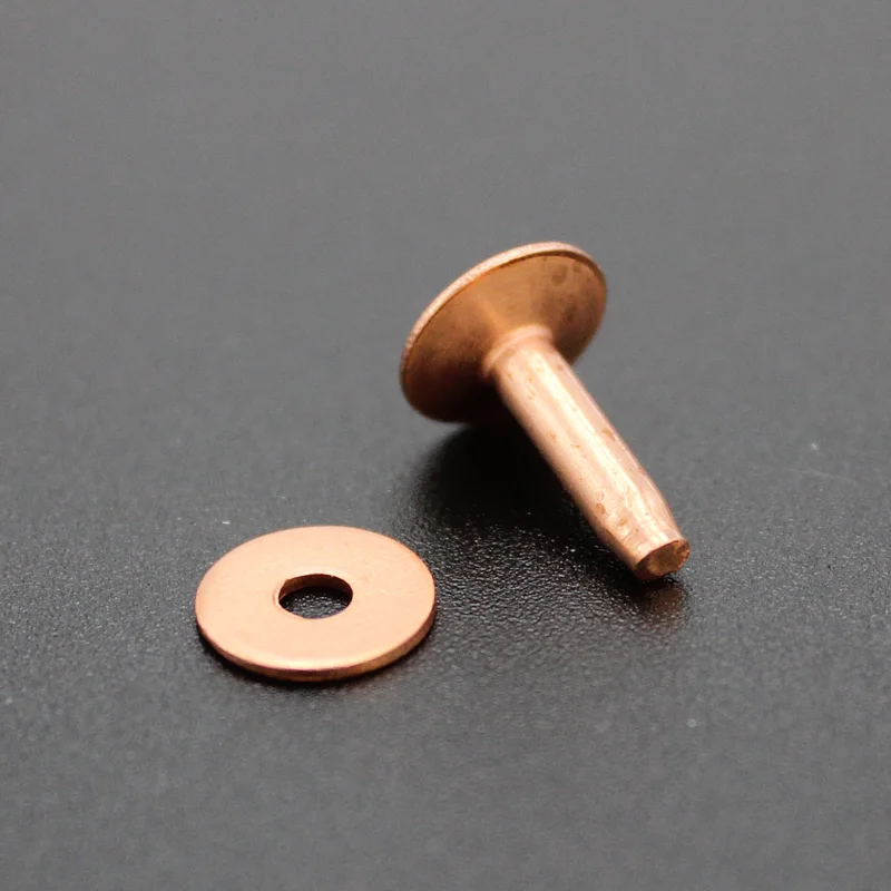 100pcs Cap 9mm Shank 12mm copper/brass rivets for leather | Screws