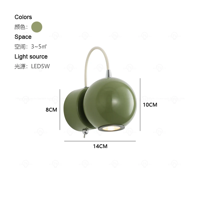 

Женская и Минималистичная настенная лампа для спальни с регулируемым углом и выключателем, маленькая настенная лампа, Минималистичная прикроватная лампа