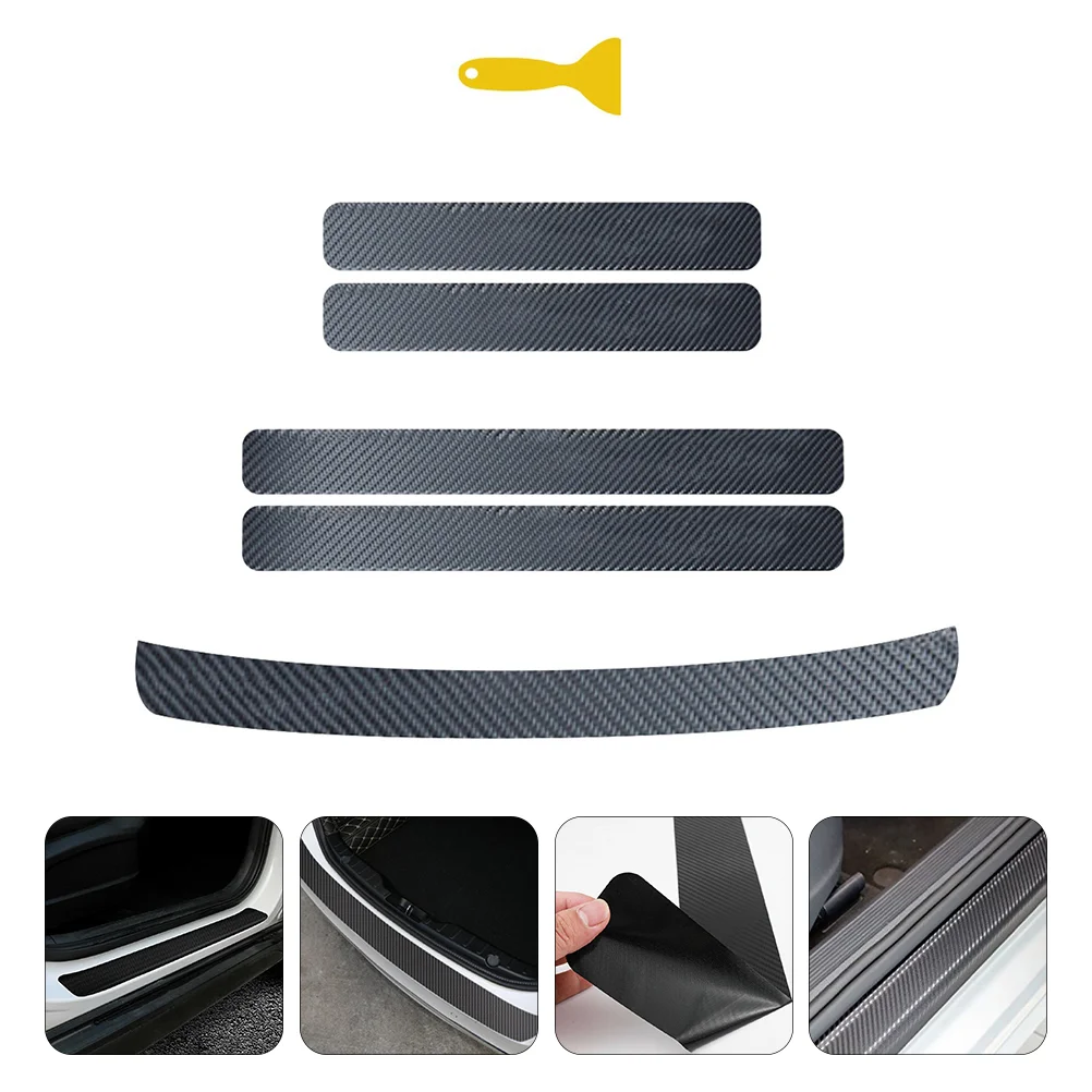 

Car Door Sill Guard Plate Strip Entry Rear Threshold Sticker Guards Stickers Automotive Bumper Universal Protectors Protection