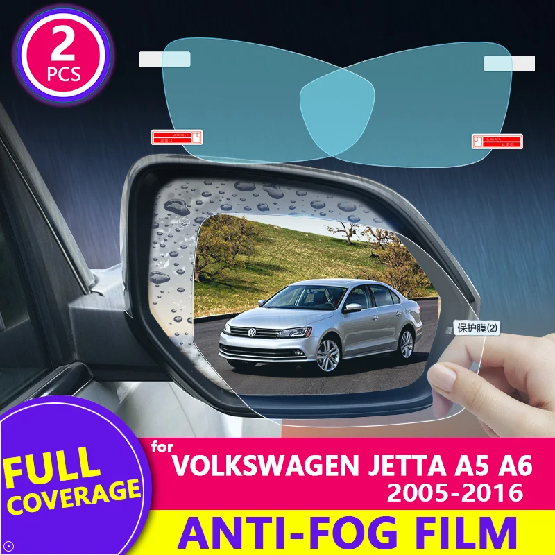 

Пленка-дождевик на зеркало заднего вида с полным покрытием, прозрачные противотуманные непромокаемые наклейки для Volkswagen VW Jetta A5 A6 2005-2018, автомобильные аксессуары