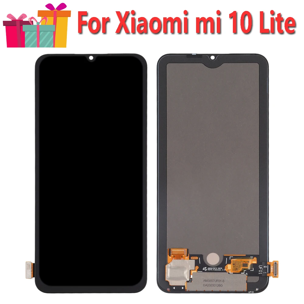 

Original AMOLED For Xiaomi Mi 10 Lite 10Lite 5G M2002J9G LCD Display Touch Screen Digitizer Assembly For Xiaomi Mi10 Lite LCD