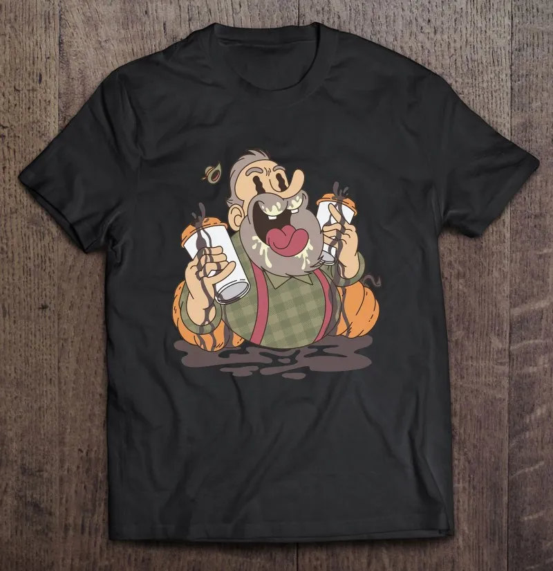 

Crazy Cartoon Coffee Man Drinking Pumpkin Spiced Latte Shirt T Shirt Tshirts For Men T Shirts Shirts For Men Men's Shirts Tops