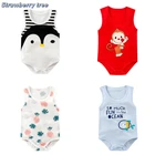 Боди детское Летнее из 100% хлопка с принтом, без рукавов