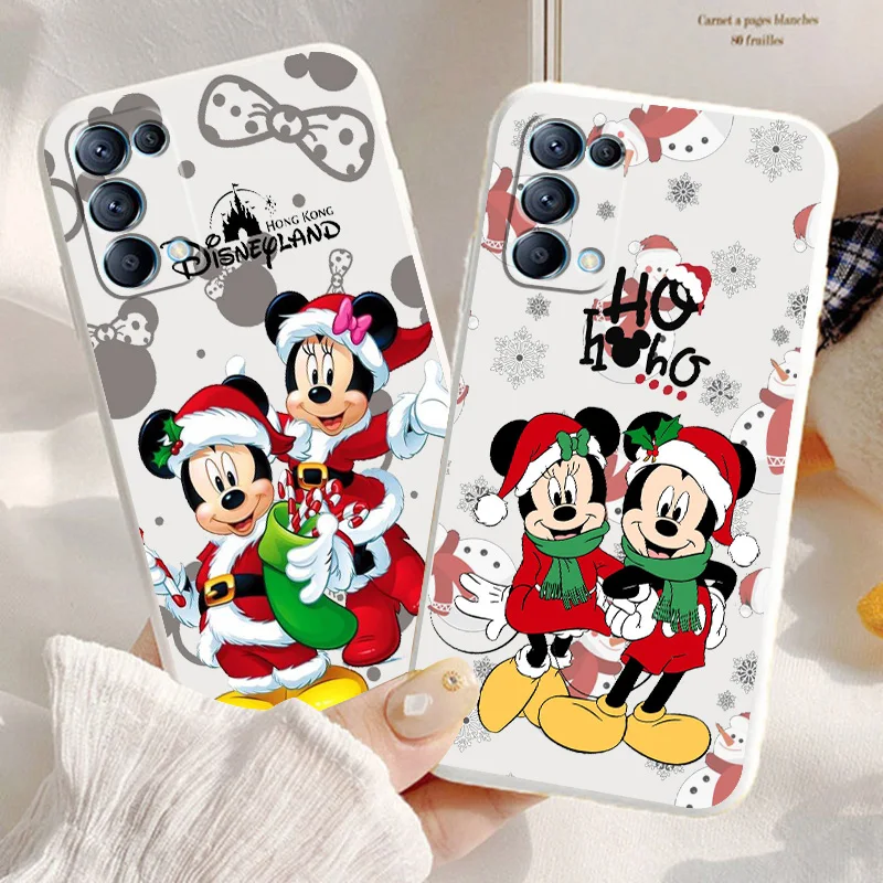 

Disney Christmas Mickey Mouse For OPPO Reno 7 Pro SE Z 6 Lite Pro 5 Lite 4 Lite Z 2 Z 4G 5G Silicone Soft Black Phone Case